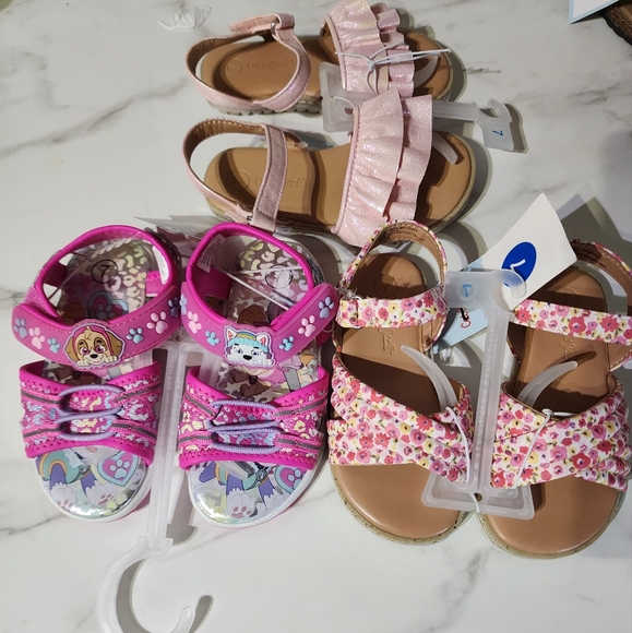 Cat & Jack Shoes Nwt Sandal Bundle Sz7 Poshmark